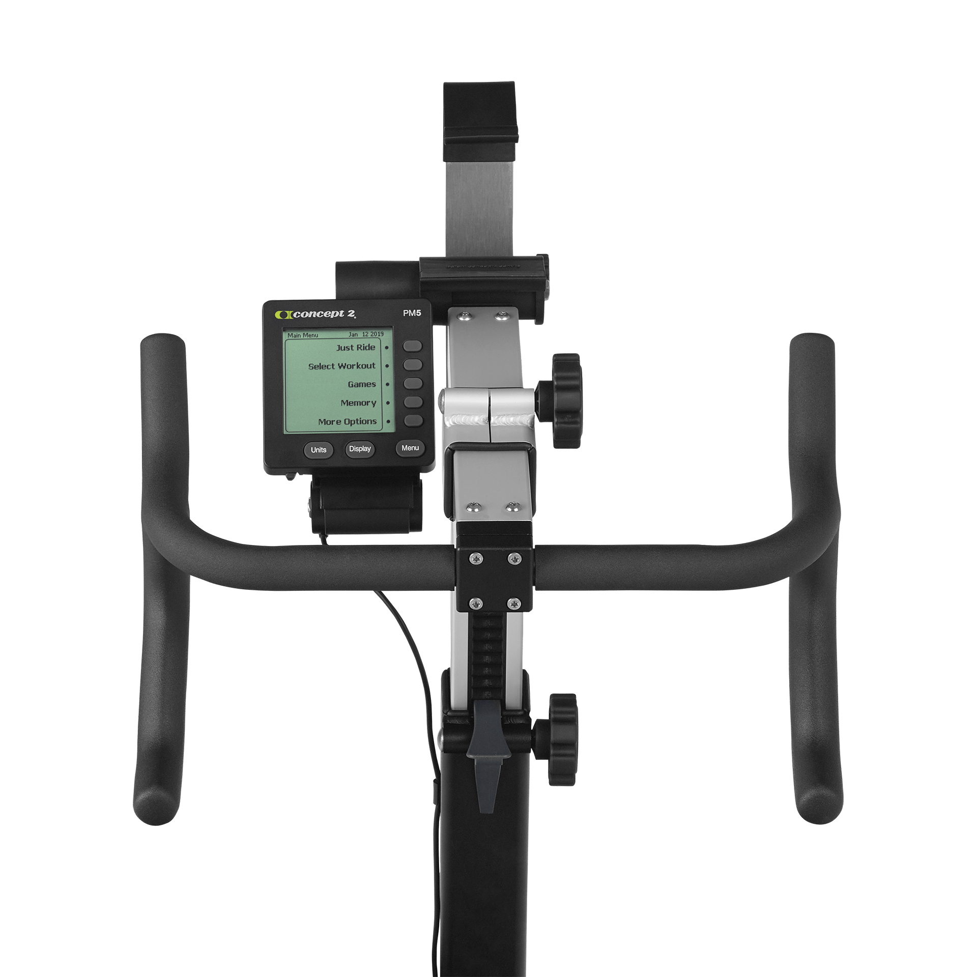 Concept2 BikeErg with its PM5 monitor, from the maker's product photography
